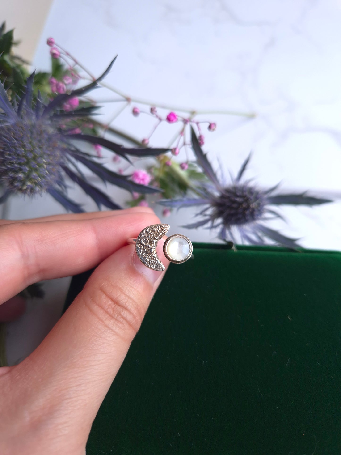 Moon Dust Mother of Pearl Ring