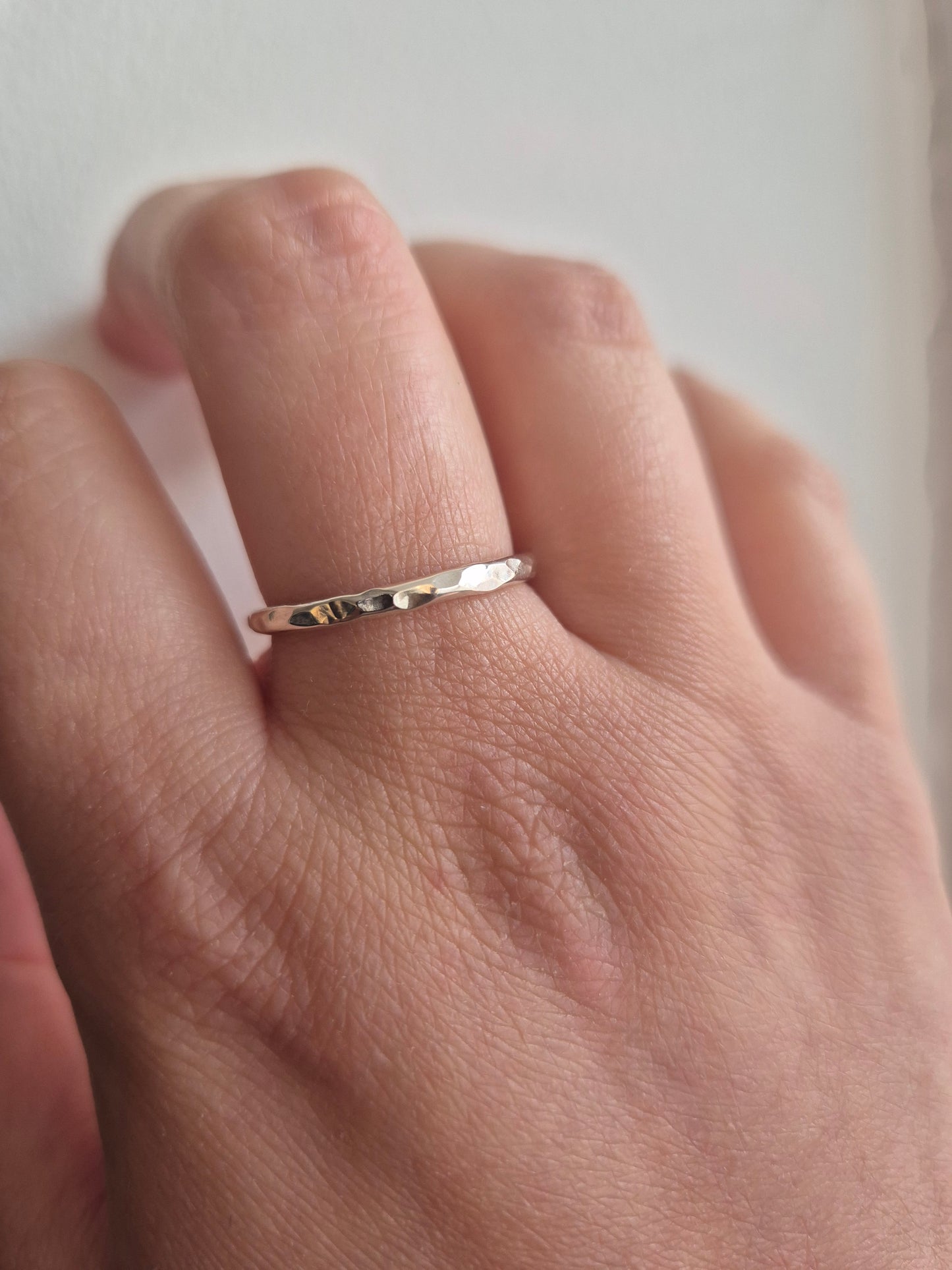 Sterling Silver Hammered Ring