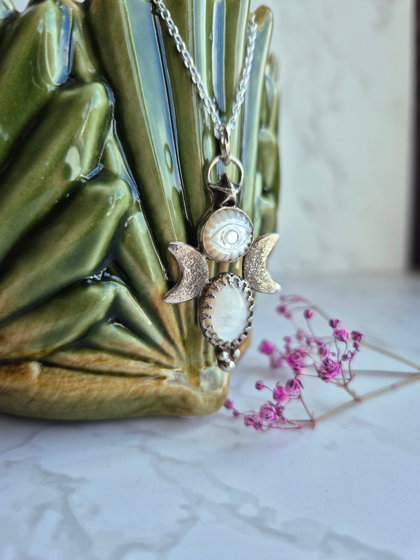 Celestial Guardian Moonphase Pendant