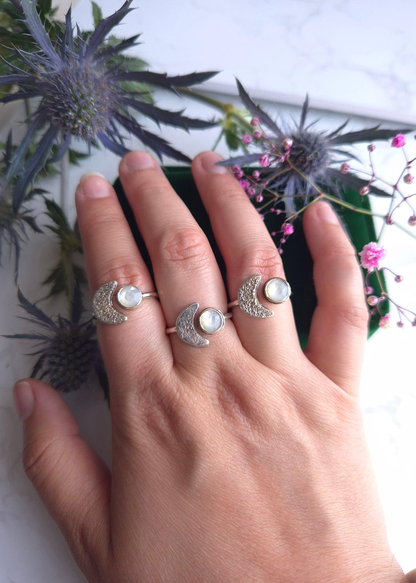 Moon Dust Mother of Pearl Ring